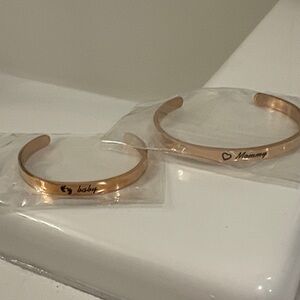 Rose Gold Mommy and Baby Bracelet Set